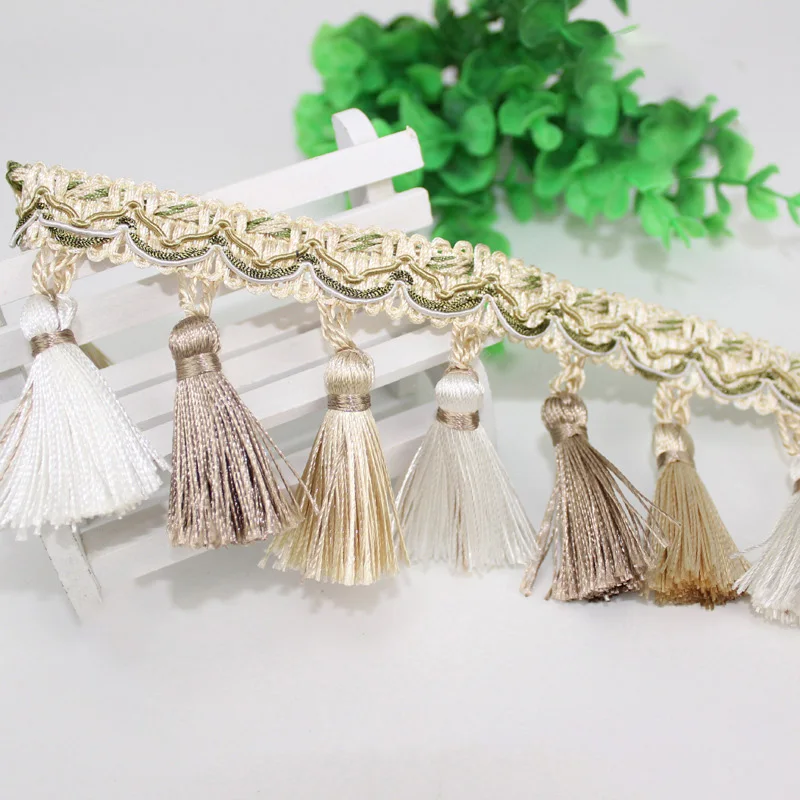 11.5 Meter Exquisite Curtain Lace Tassel Fringe Upholstery Ribbon Trim DIY Drapery Curtain Sofa Tablecloth Decor  Accessories