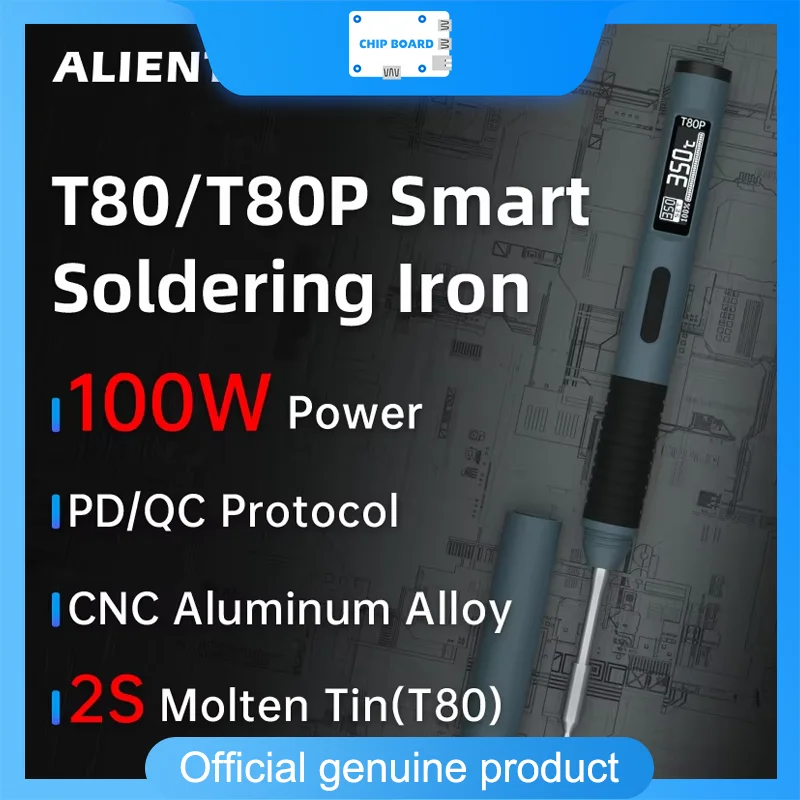 

ALIENTEK T80 T80P Adjustable Temperature Tool DC 20V 80-450℃ Precision Repair Station PD 100W Portable Heat Tool