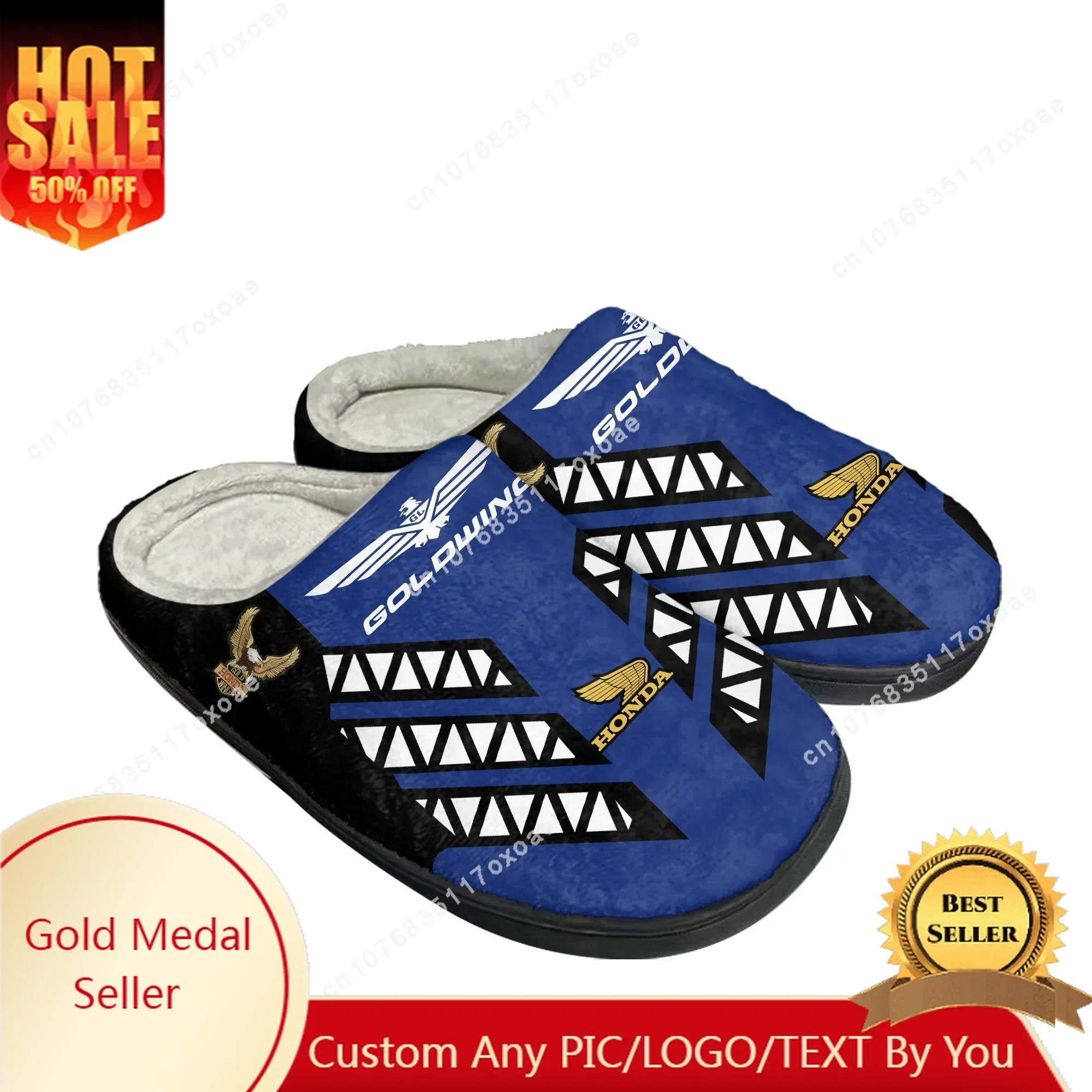 

G-Goldwings Shoes Home Cotton Slippers Men Women Plush Bedroom Casual Keep Warm Shoes Thermal Indoor Slipper Customized DIY Shoe