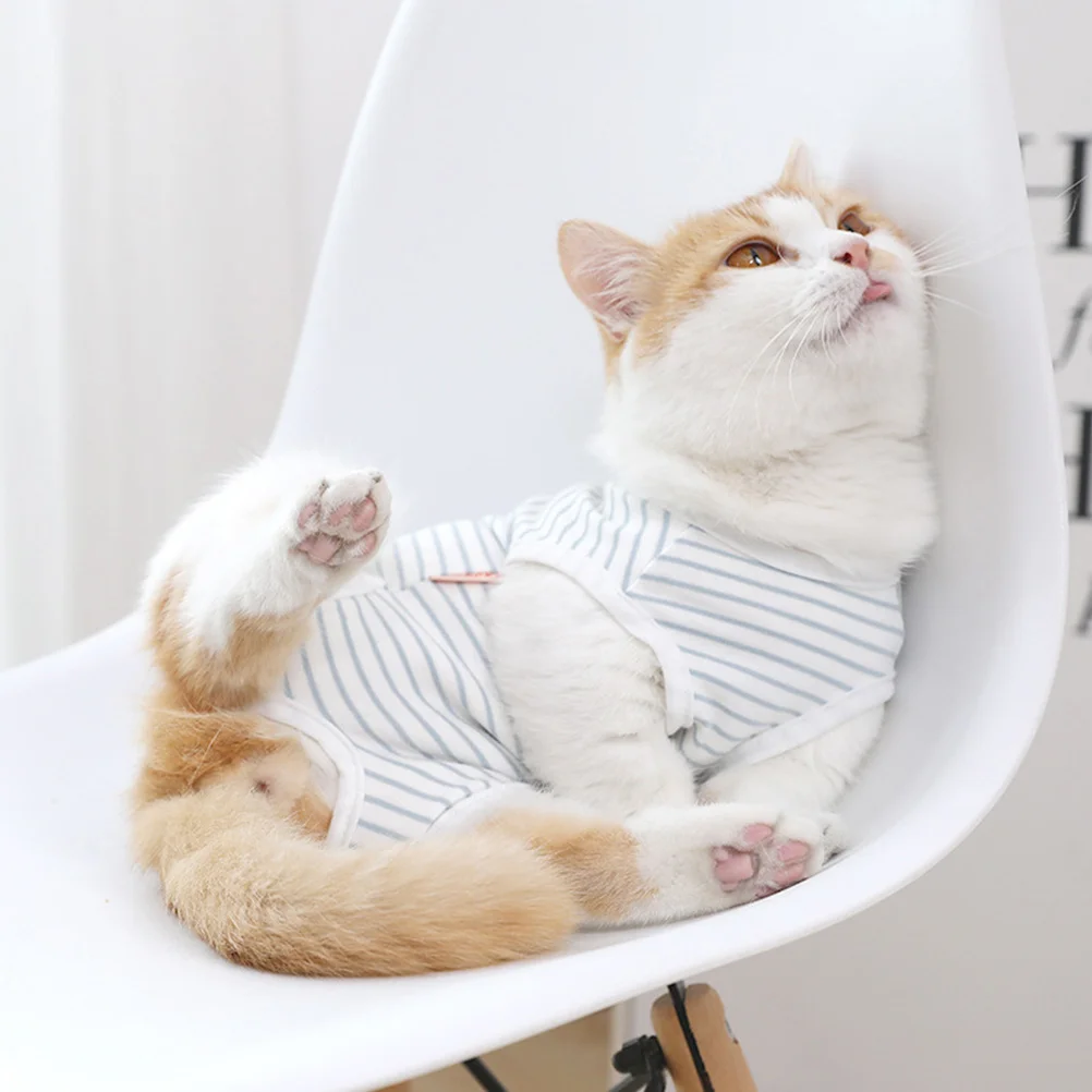 

Cat Care Suits Pet Post-operative Clothes Recovery Four Seasons Protector Shirt Protective Surgery 95% Cotton
