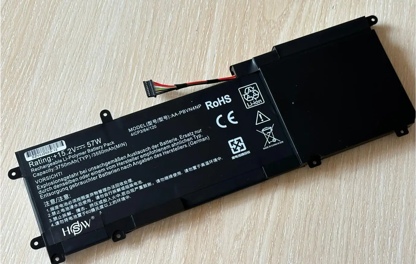 Imagem -04 - Bateria do Portátil para Samsung Ativ Livro 15.6 Np670z5e Np670z5e-x01 Np670z5e-x01ae Np670z5e-x01ae-slv Np670z5e-x01au Aa-pbvn4np