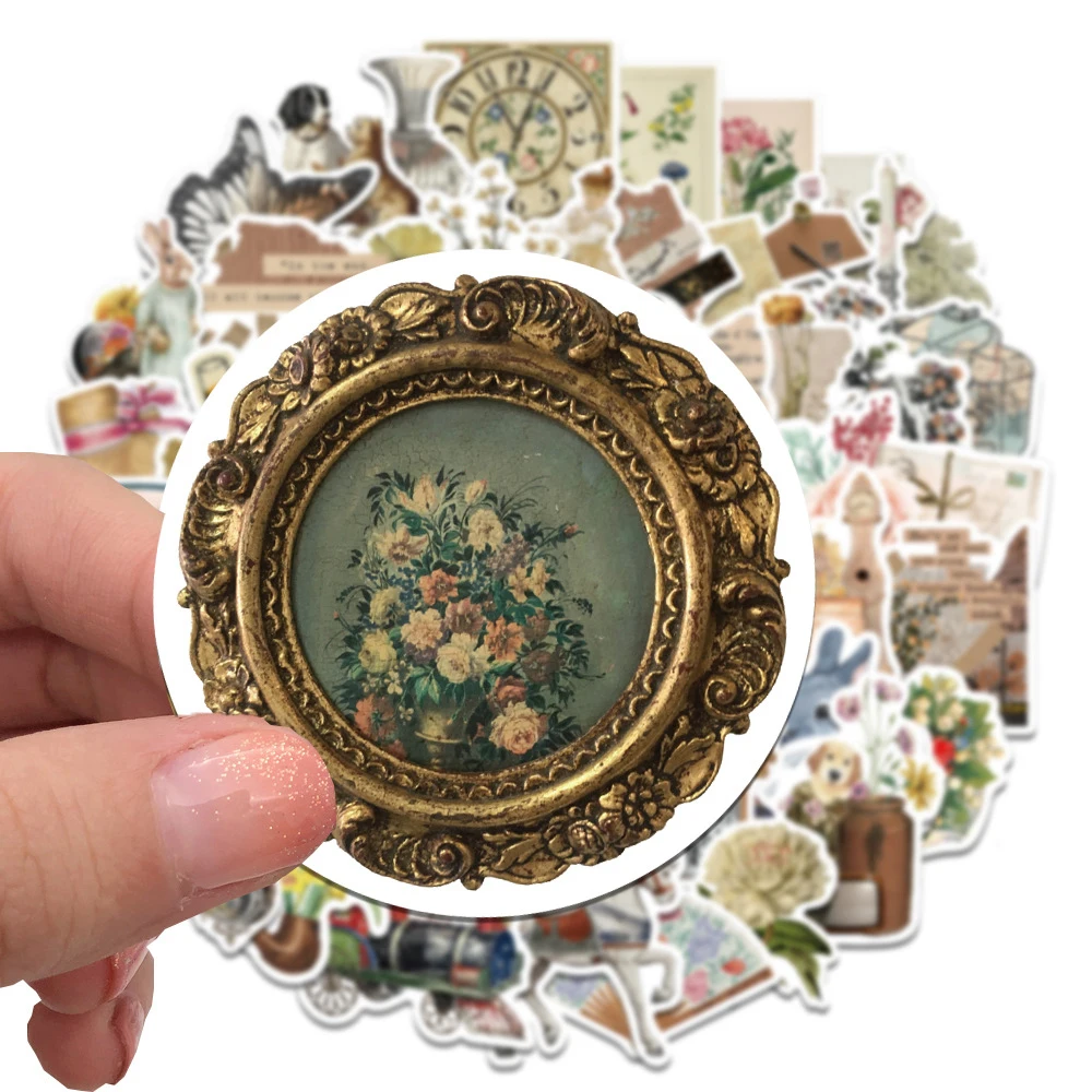 

10/30/50pcs Cartoon Creative Aesthetic Art Stickers Vintage Decals Waterproof DIY Suitcase Notebook Laptop Graffiti Sticker Pack