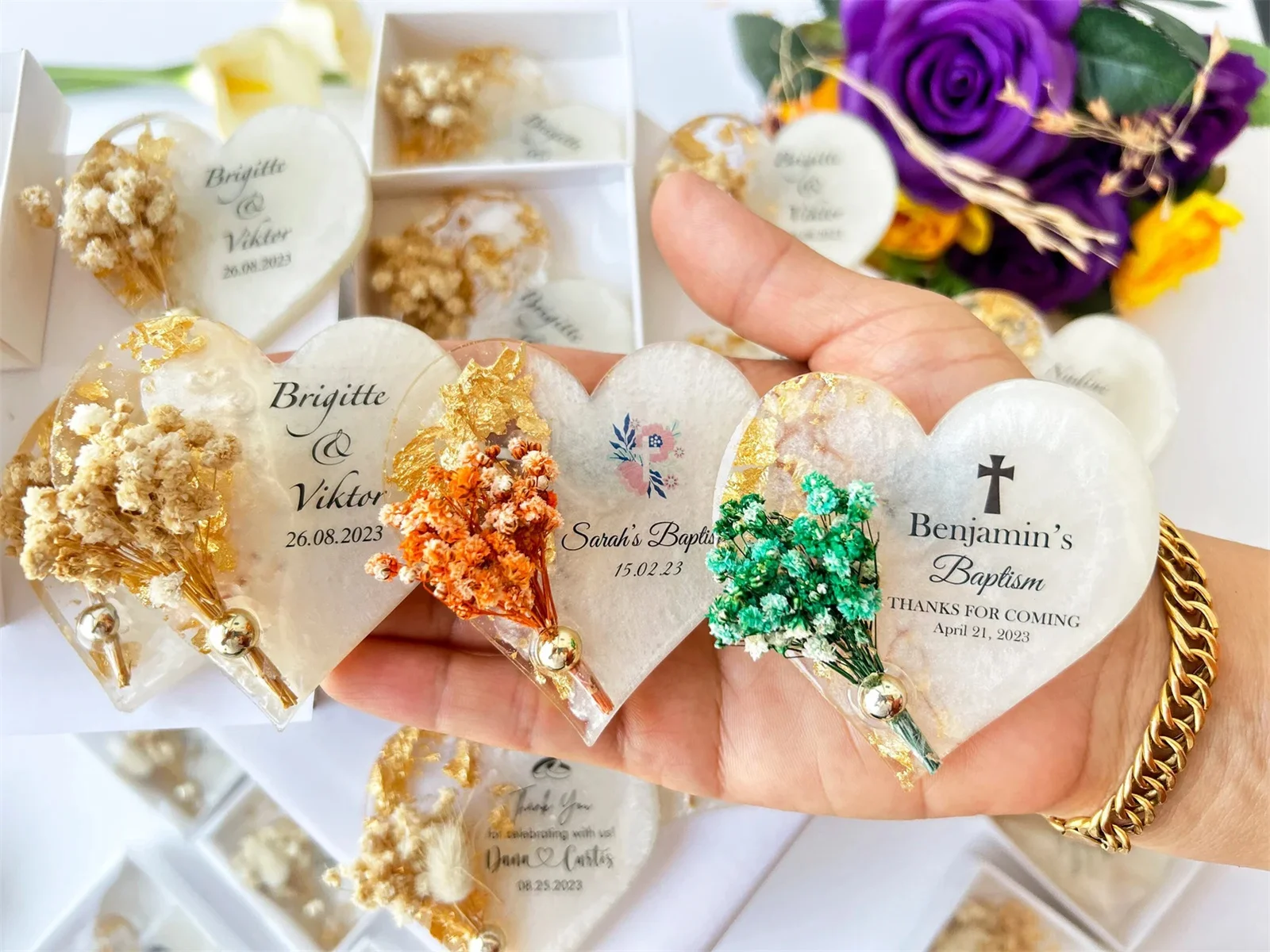 

Свадебный подарок с эпоксидным магнитом, свадебные сувениры для гостей оптом, сувениры для свадебного душа, свадебные сувениры в деревенском стиле, магнит на день рождения