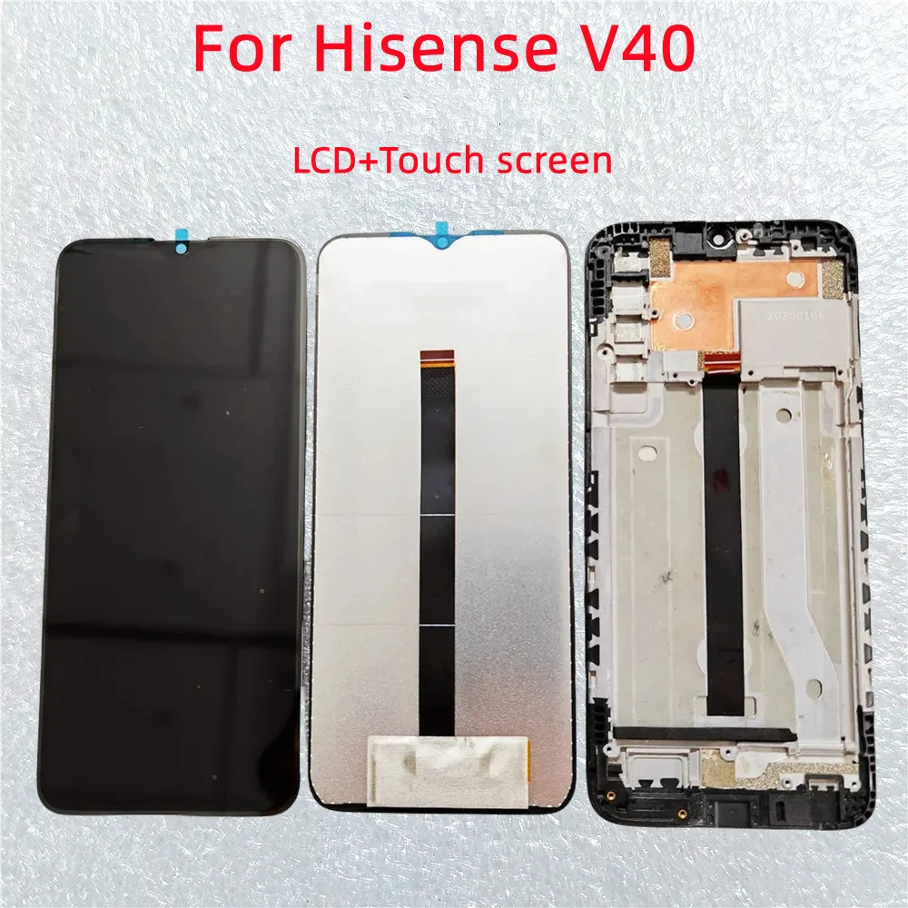 Conjunto de digitalizador de pantalla táctil LCD Pop, pantalla LCD original para Hisense V40, HLTE229E.12