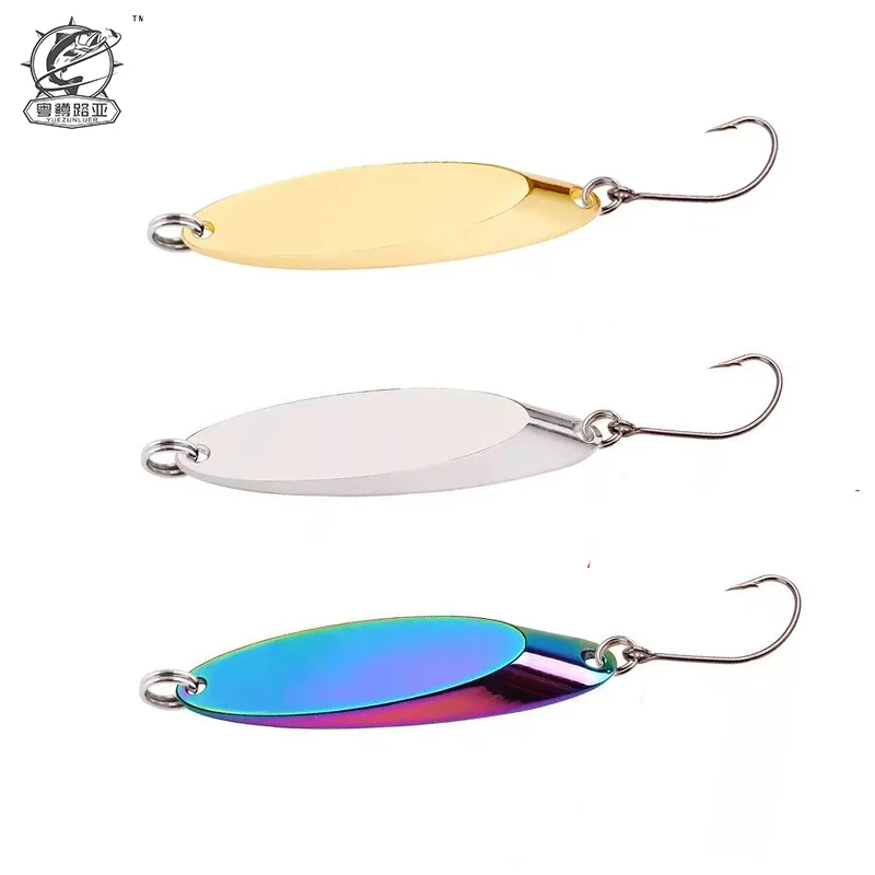 1piece Metal Spinner Spoon Lures Trout Fishing Lure Hard Bait Sequins Paillette Artificial Baits Spinne rbait Fish Tools