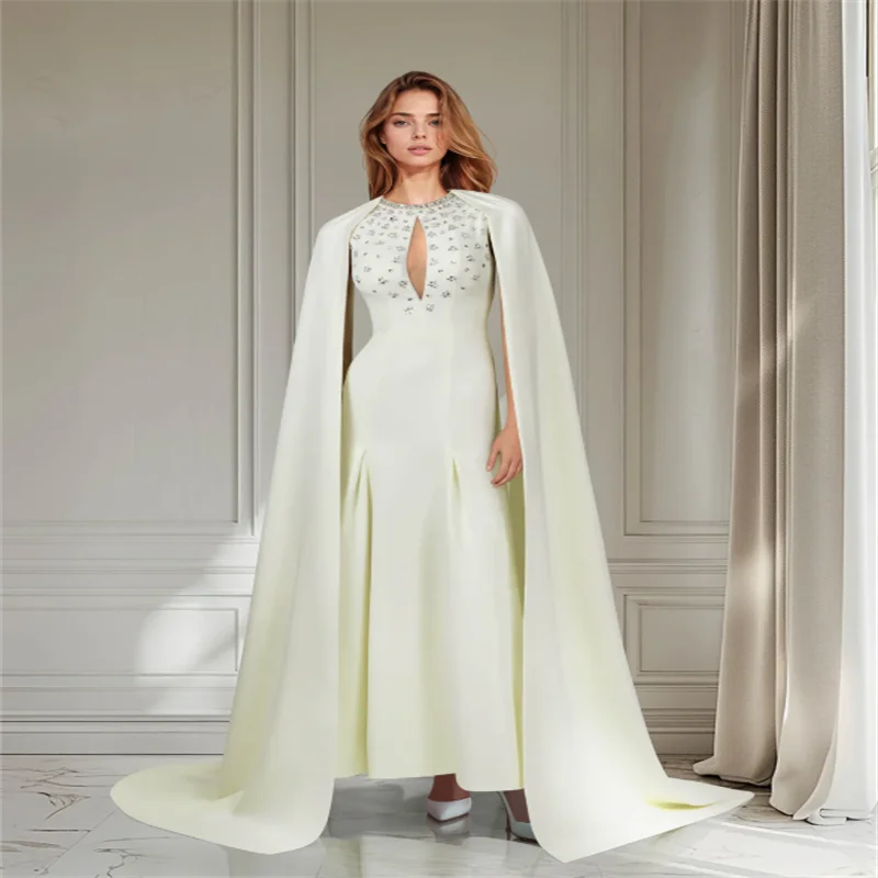 

Ivory Women's Floor Long Evening Dress Dubai Sexy Birthday Dress for Baddies Maxi Party Dresses Luxury 2025 with Beading Custom