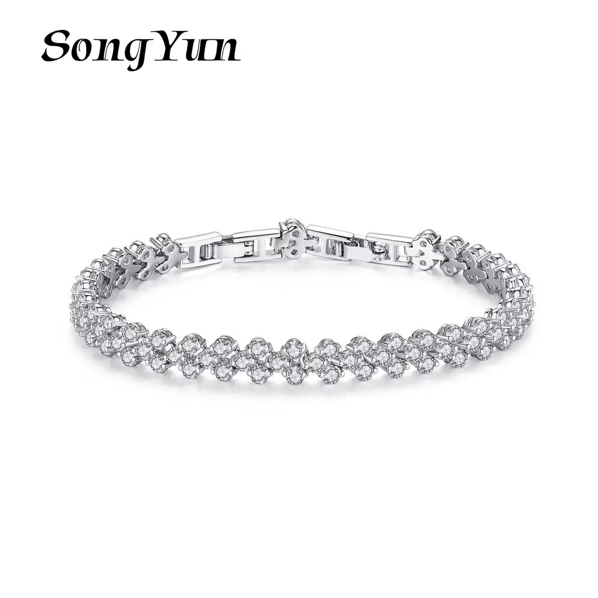 

SYYG Jewelry MHT Quality Brass Bracelet Bangle Charm CZ 7A Zircon Bachelorette Gift Classic Style Women Bracelets Jewelry