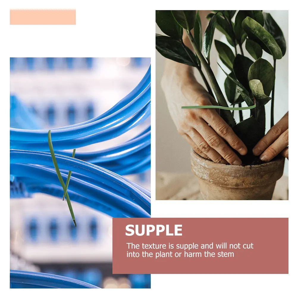 

Plastic-Coated Garden Ties Reusable Plant Support Straps Durable Supple Household Gardening Fixing Belts for Plants