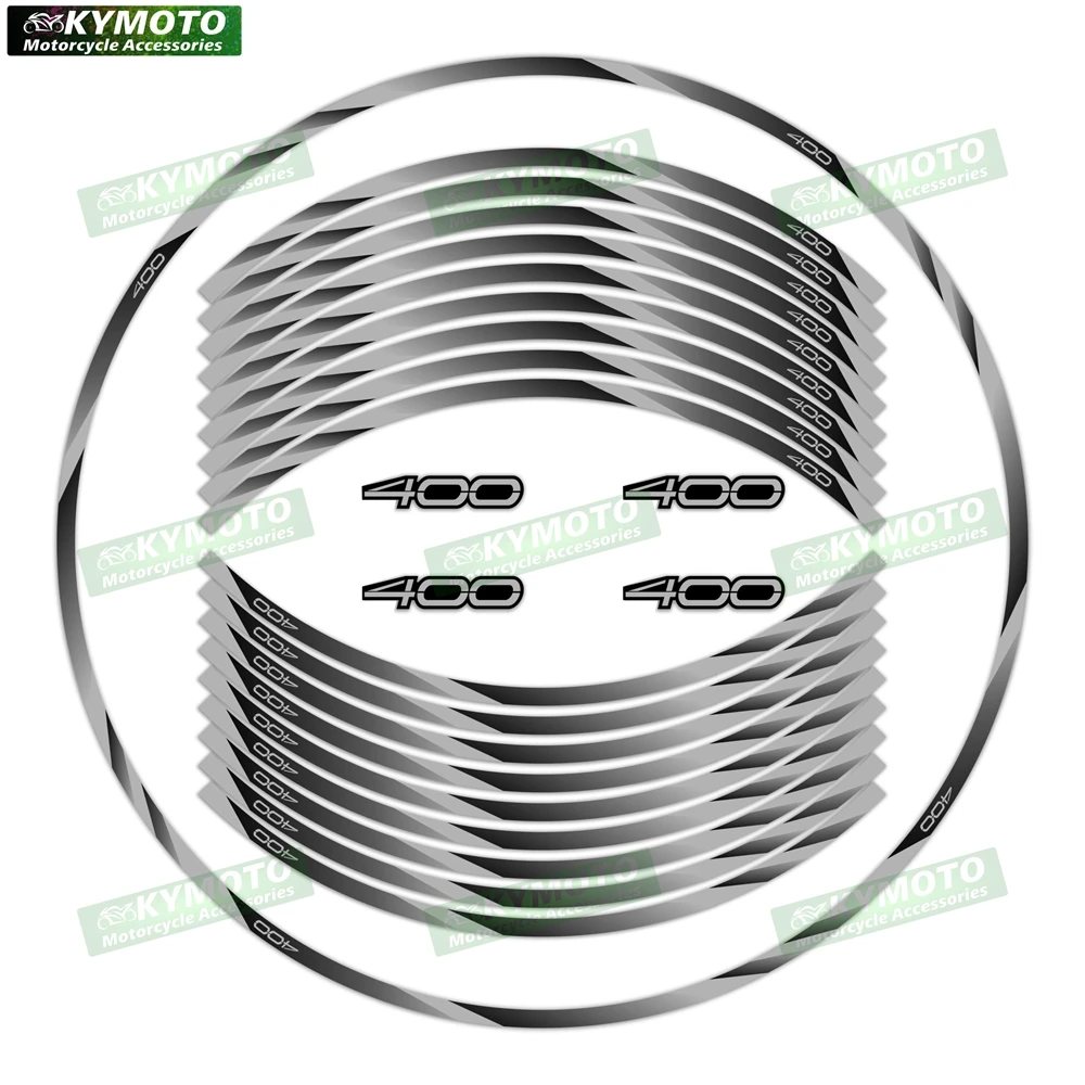 

New 17 inch fairing wheel decal reflective waterproof sticker suitable for Z400 Z400 motorcycle accessories decoration