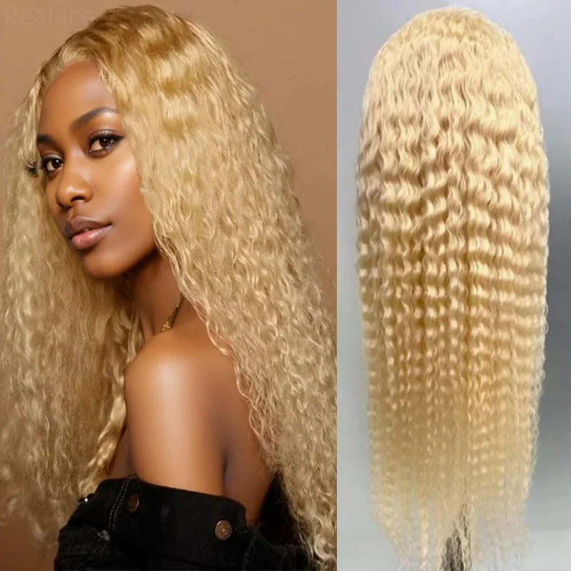 13x6 Curly HD Human Hair Wig Deep Wave Transparent Lace Frontal Wig 613 Blonde Brazilian Wigs on sale 30 inch For Women Choice