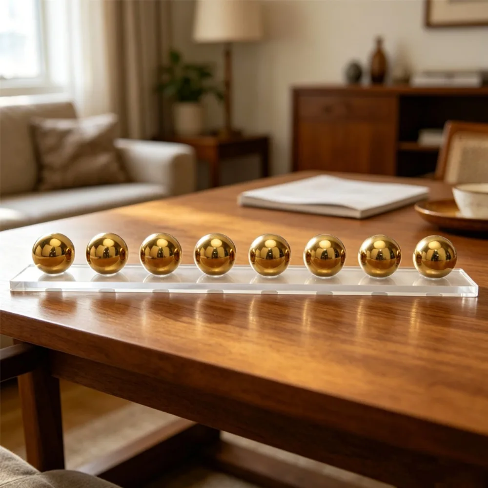 Simple Modern Acrylic Metal Ball Ornaments Creative Eight-ball Combination Decorative Ornaments Home Desktop Decorative Crafts