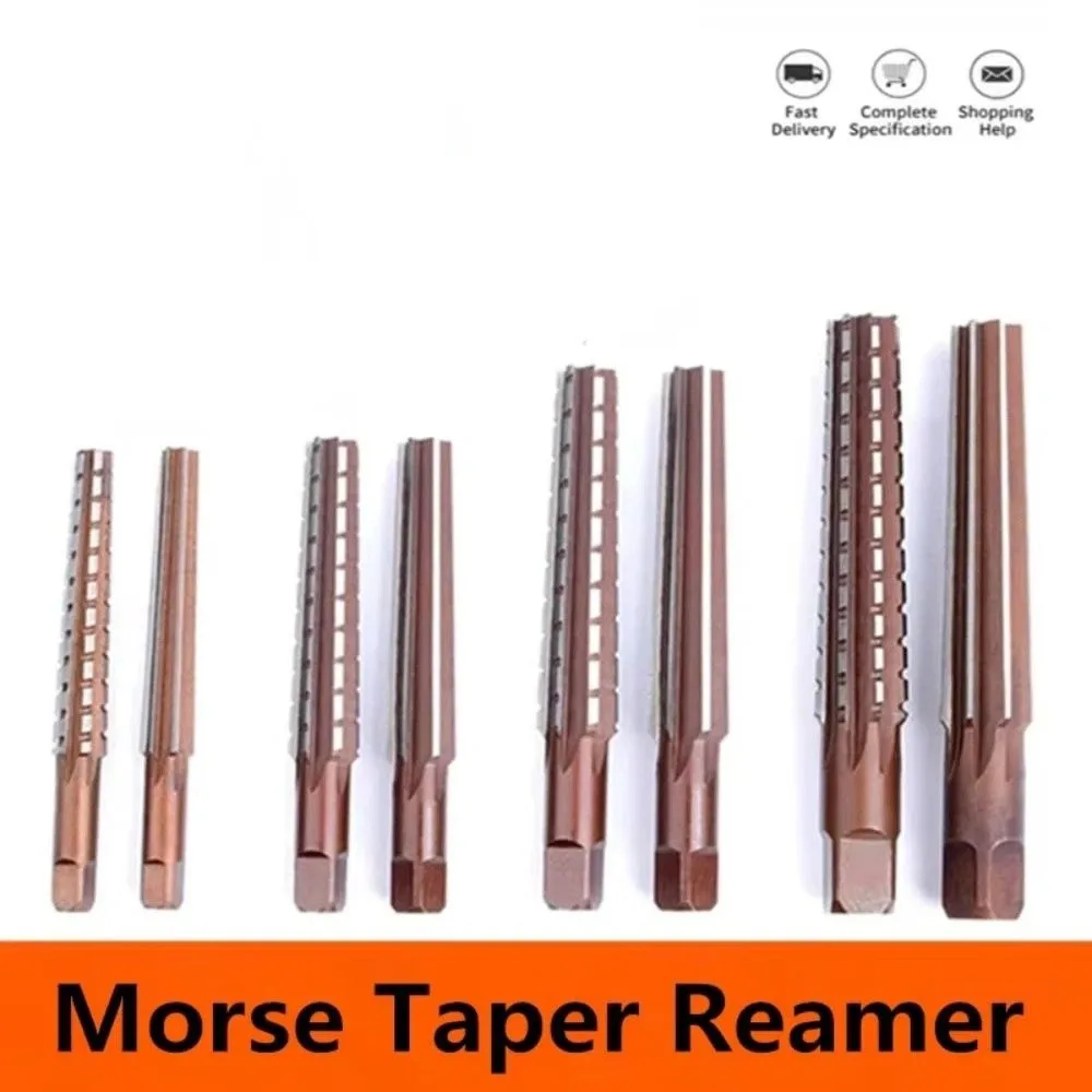 2PCS/Set MT0/MT1/MT2/MT3/MT4 Hand Reamers Set Steel Fine/Rough-Edge Chamfer Morse Taper Reamer Durable Handheld