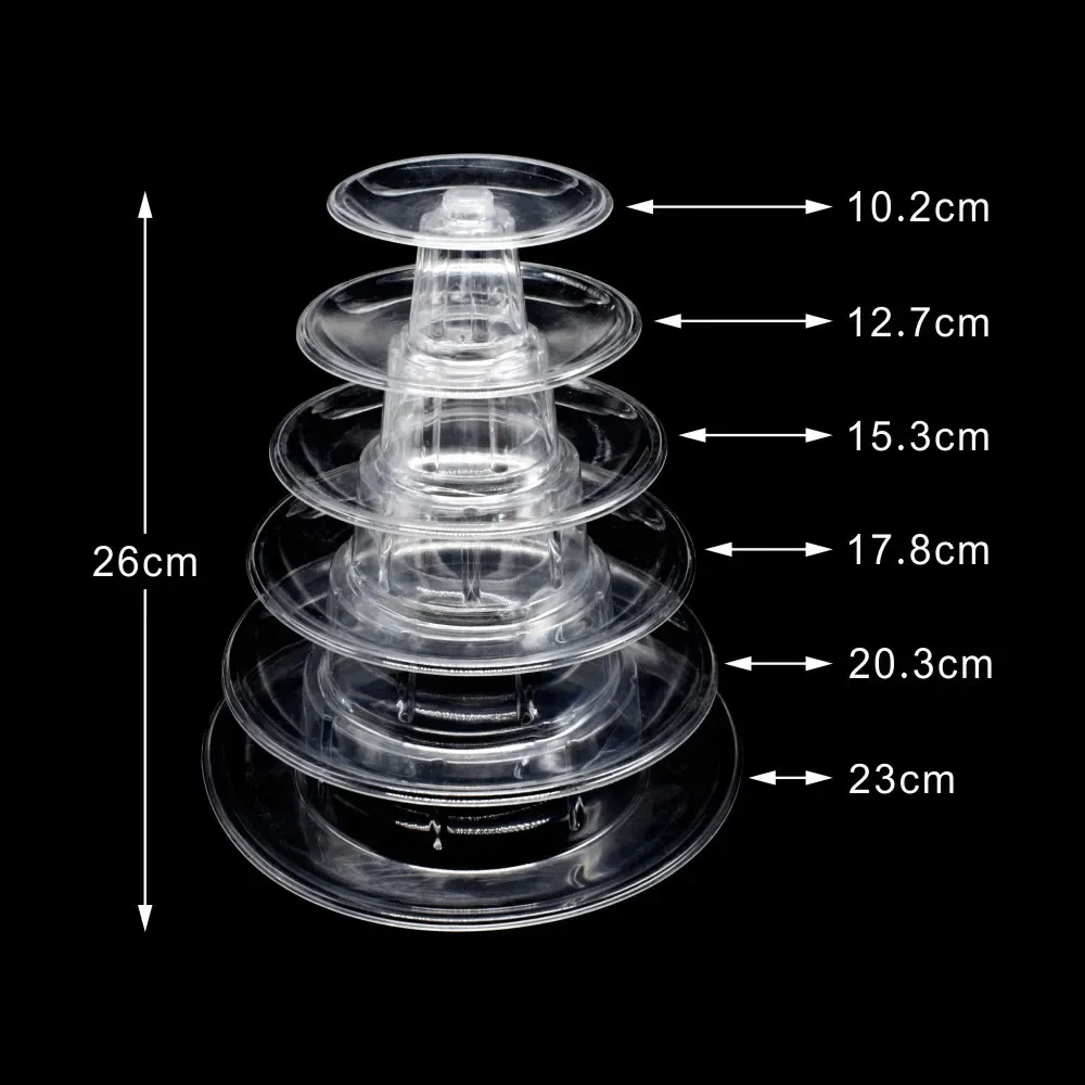 1PC Macaron Display Stand Cupcake Tower Rack Cake Stands PVC Tray for Wedding Birthday Cake Decorating Tools Bakeware Cake Tools