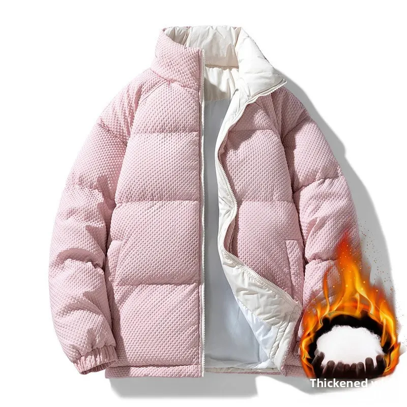 سترة سميكة مبطنة بالقطن للرجال والنساء للخريف والشتاء مقاومة للرياح ملابس الشارع بياقة واقفة معطف منتفخ للجنسين ملابس خارجية سترات #5