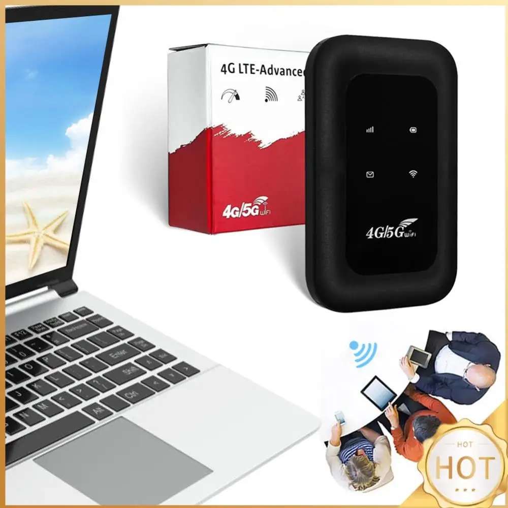 

Portable 4G LTE WiFi Modem with SIM Card Slot High Speed WiFi Mobile Hotspot Wireless Mini Router for Travel