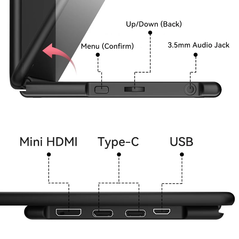 Imagem -05 - Ehomewei-monitor Portátil q3 16 Polegadas Qled 2.5k 16:10 Tela de Expansão do Computador Quadro de Metal Preto Stylus Ativo