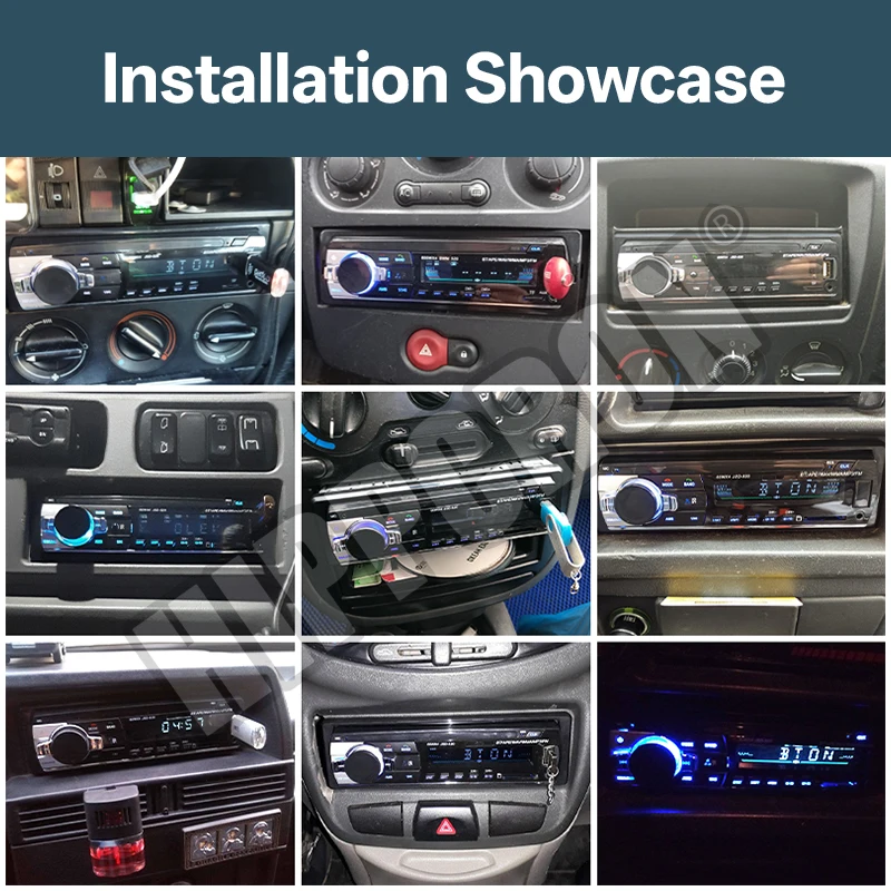 Autoradio 1 Din MP3-Player FM Audio Musik USB SD Digital Bluetooth mit Einsteckplatz im Armaturenbrett AUX-Eingang – Detail 8
