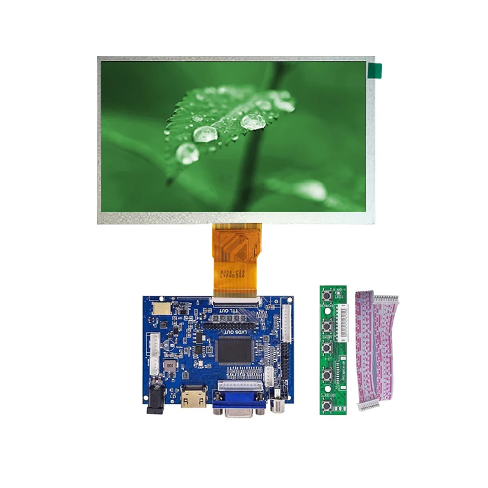 7-inch IPS full view LCD screen 1024 * 600 HDMI VGA AV display