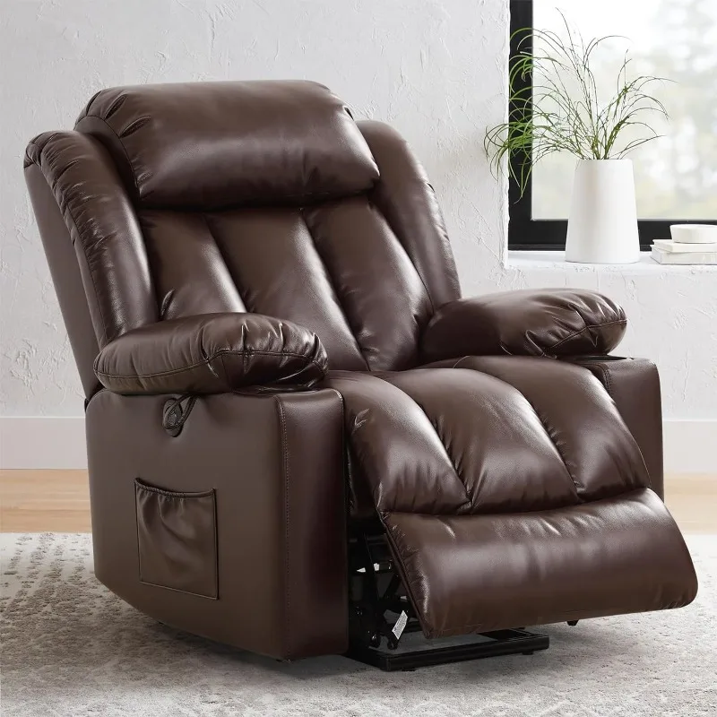 

Power Lift Recliner Chair for Elderly Breathable Leather Recliner Chair with Massage and Heat for People Limited Mobility