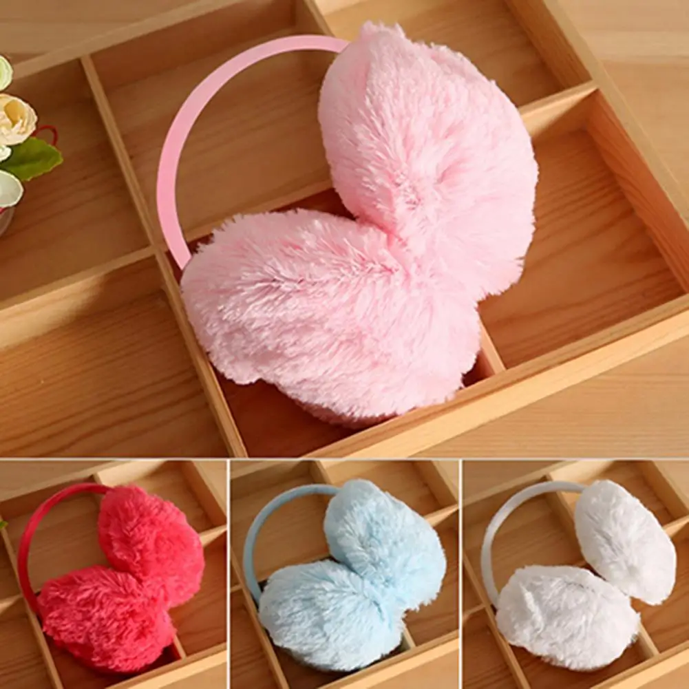 Soft Plush เครื่องอุ่นหูนุ่มอบอุ่นสีทึบ Plush ถัก Earmuff กลางแจ้งเย็นหู Muffs ฝาครอบหู Earflaps แถบคาดศีรษะ