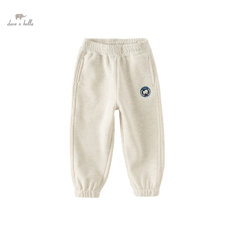 Dave Bella Children's Pants 2023 New Winter Boys Girls Casual Fashion Cool Loose Comfortable Plush Warm Outdoor Sport DK4238044