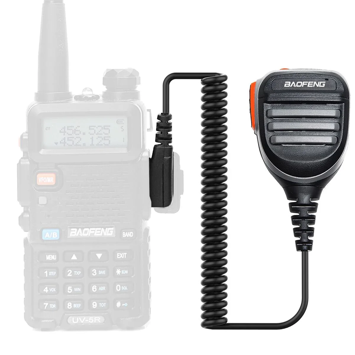 Baofeng UV-5R ptt wasserdicht UV-9R walkie talkie lautsprecher radio mikrofon keenwood 2-pin typ handheld mikrofon für UV-82 uv16 888s