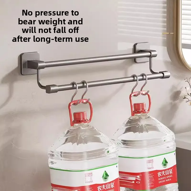 

Towel Rack No Punching Toilet Split Layer Single Rod Double Rod Toilet Toilet Storage Hanger Bathroom Towel Bar