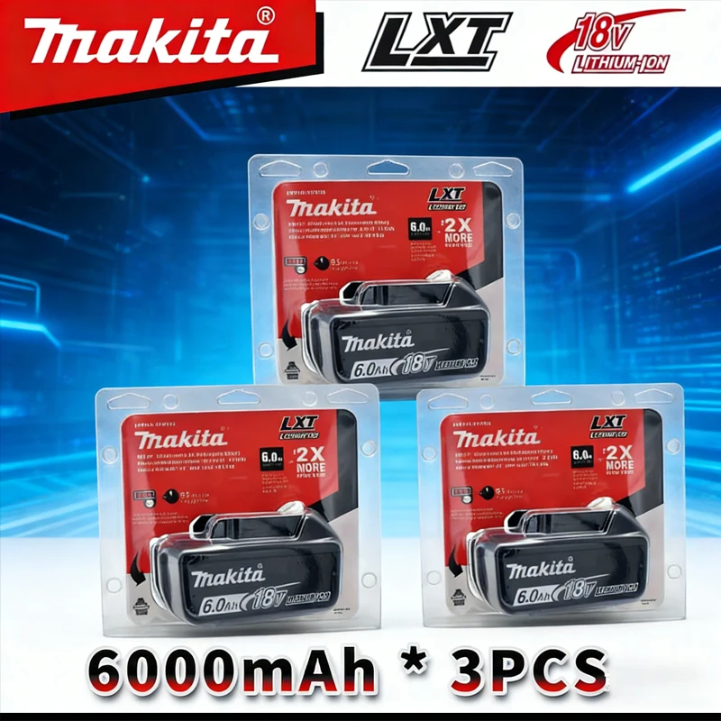 

18V 6Ah original Makita 100% rechargeable lithium-ion battery, powerful and long-lasting, suitable for Makita BL1860 BL1860B