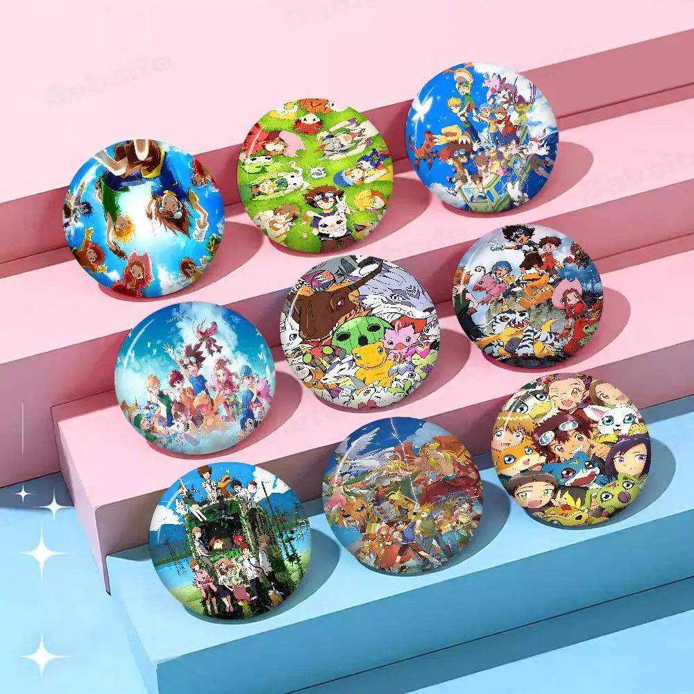 Anime D-Digimon A-Adventure New  Brooches Soft Button Pin Funny Silly Gnarpy on A Skateboard Meme Badge Gamer Collection Gifts