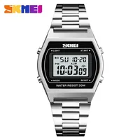SKMEI Watch for Men Luxury Stainless Steel Waterproof Sports Digital Mens Wristwatches Relogio Masculino 1123 Alarm Clock 1328