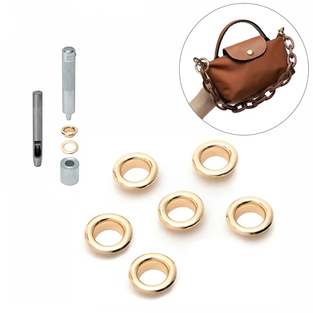 1 Set Hole Punch Tool Metal Eyelets Installation For Longchamp Bags Hole Tarpaulin Fabric Canvas Garment Paper Leather Houseware