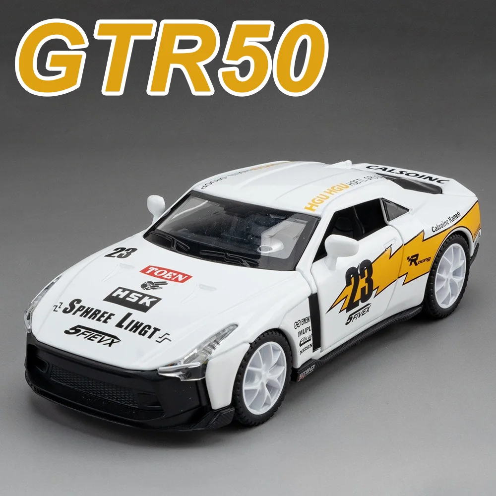 

1:32 сплав GTR50 Lightning Track Edition, модели спортивных автомобилей, литье под давлением игрушки, звуковые и световые транспортные средства, подарки на день рождения для мальчиков