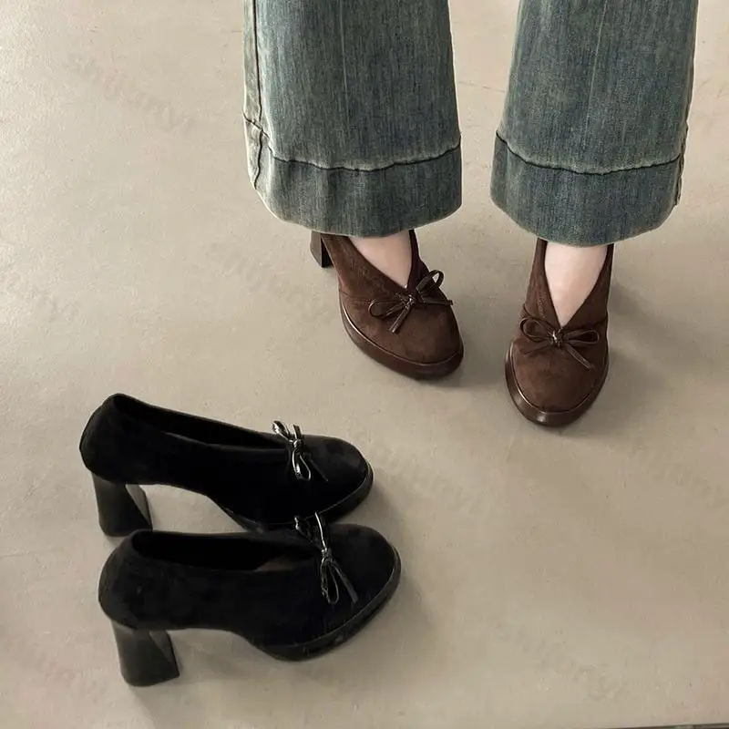 Women's High Heels 2025 Spring - Vintage Outdoor Fashion ulasan dan harga