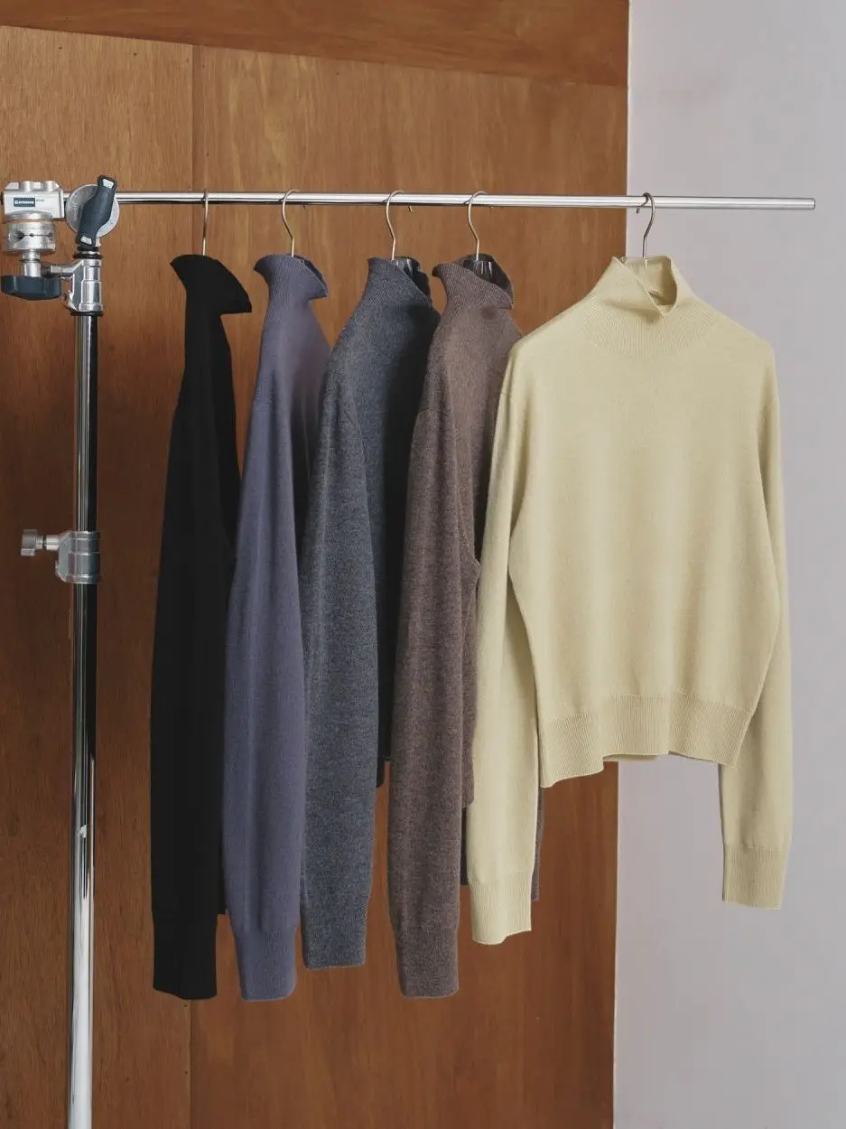 

Свитер Todayful Spring 2026: повседневный, с высоким воротом, длинными рукавами, универсальный, простой дизайн, новинка, женский, из мягкой шерстяной смеси