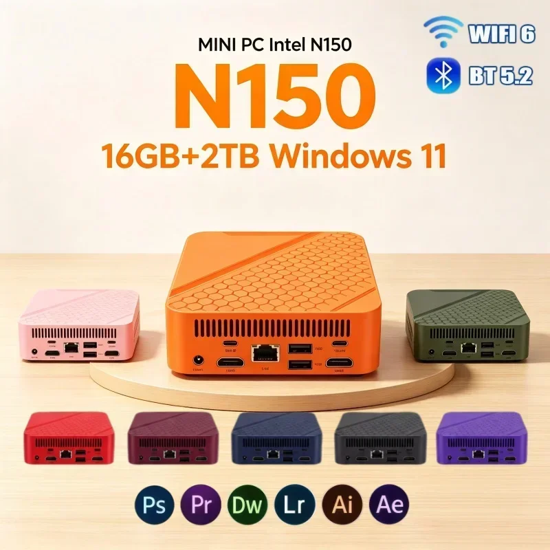2026-new-arrival-mini-pc-intel-n150-processor-16gb-ram-2tb-ssd-windows-11-4k-hdmi-wifi6-bt52-portable-desktop-mini-computer