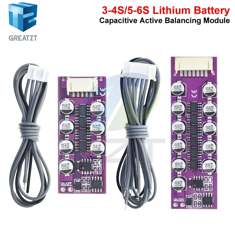 1.2A BMS 3S 4S 5S 6S 18650 Lithium Battery Active Equalization Board Li-ion LiFePo4 Balancer Energy Transfer Balance Capacitor
