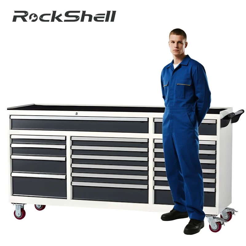 Customizable 72 Inch Chest Industrial Tool Cabinets Movable Drawer Cabinet Workshop Mechanic Trolley