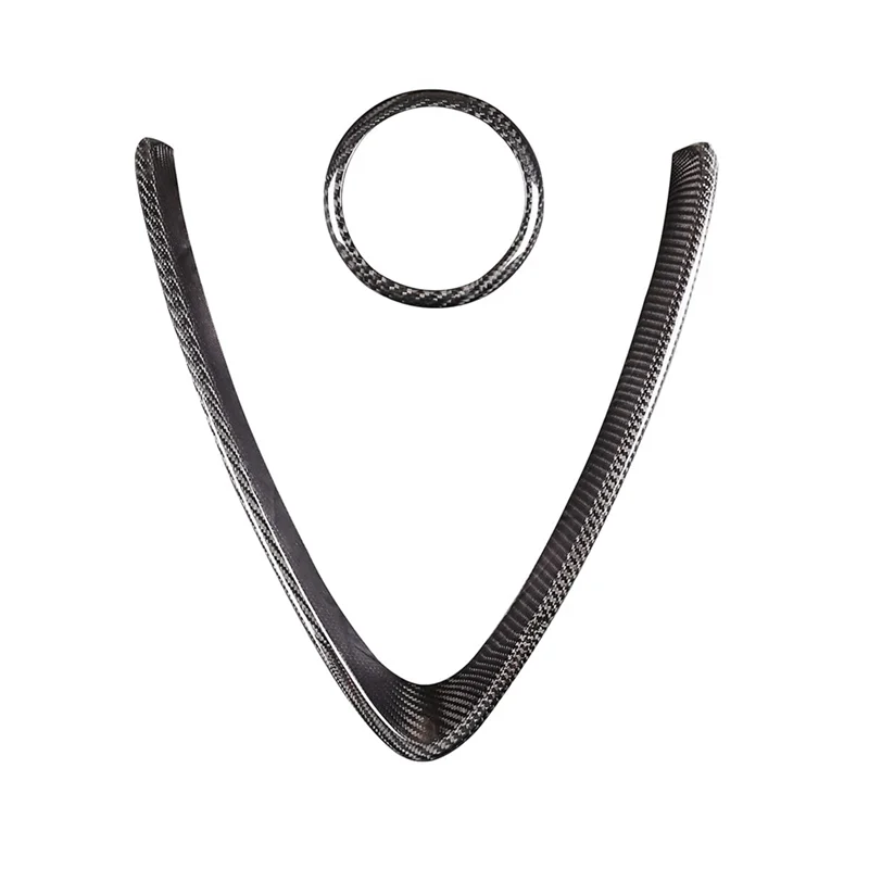 

Dry Carbon Fiber Car Front Grill Protective Frame Logo Cover Trim For Alfa Romeo Stelvio 2017-2020 Spare Parts Parts