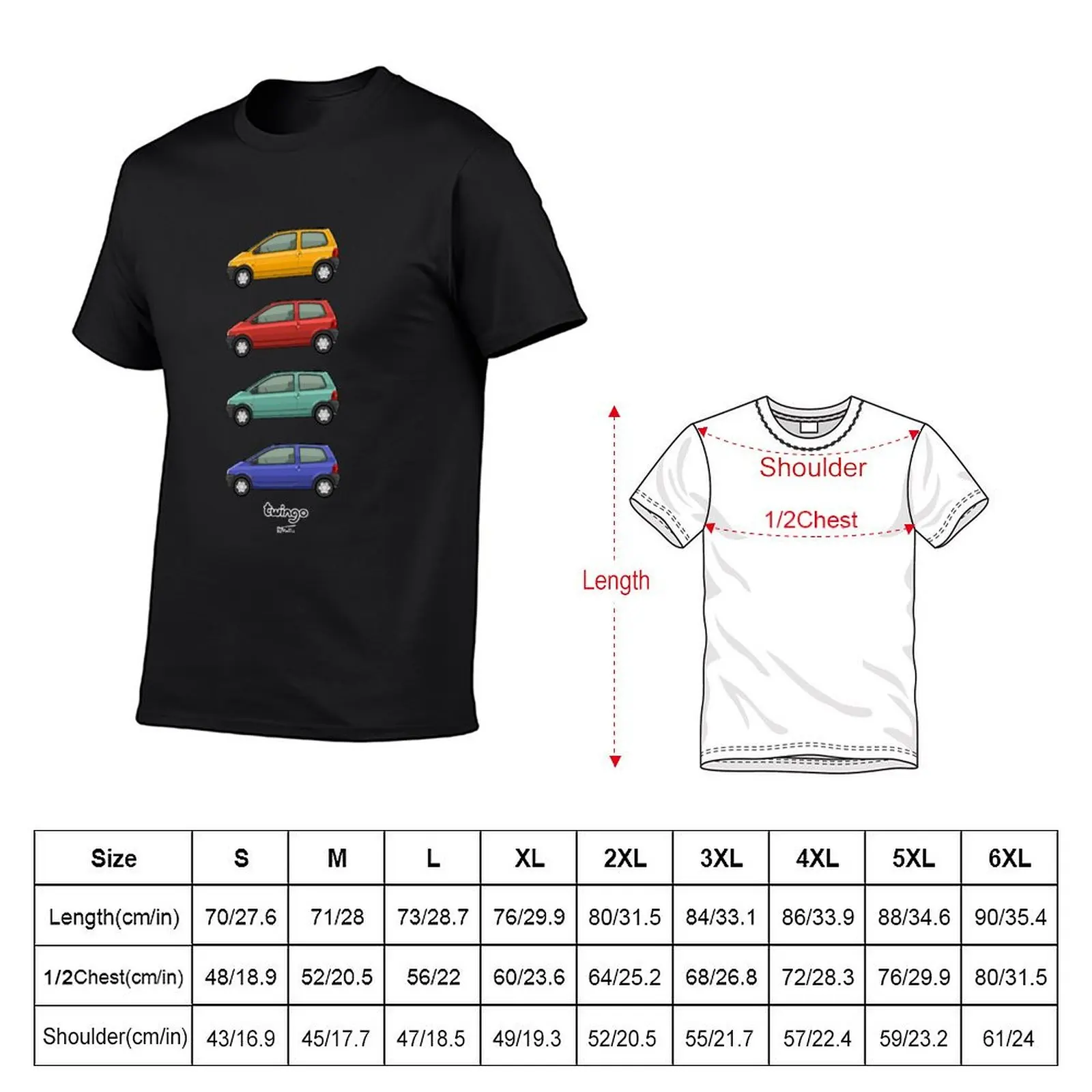 MK1 1993 Twingo Outline Artwork T-Shirt customizeds tops for a boy sweat Men\'s t-shirt