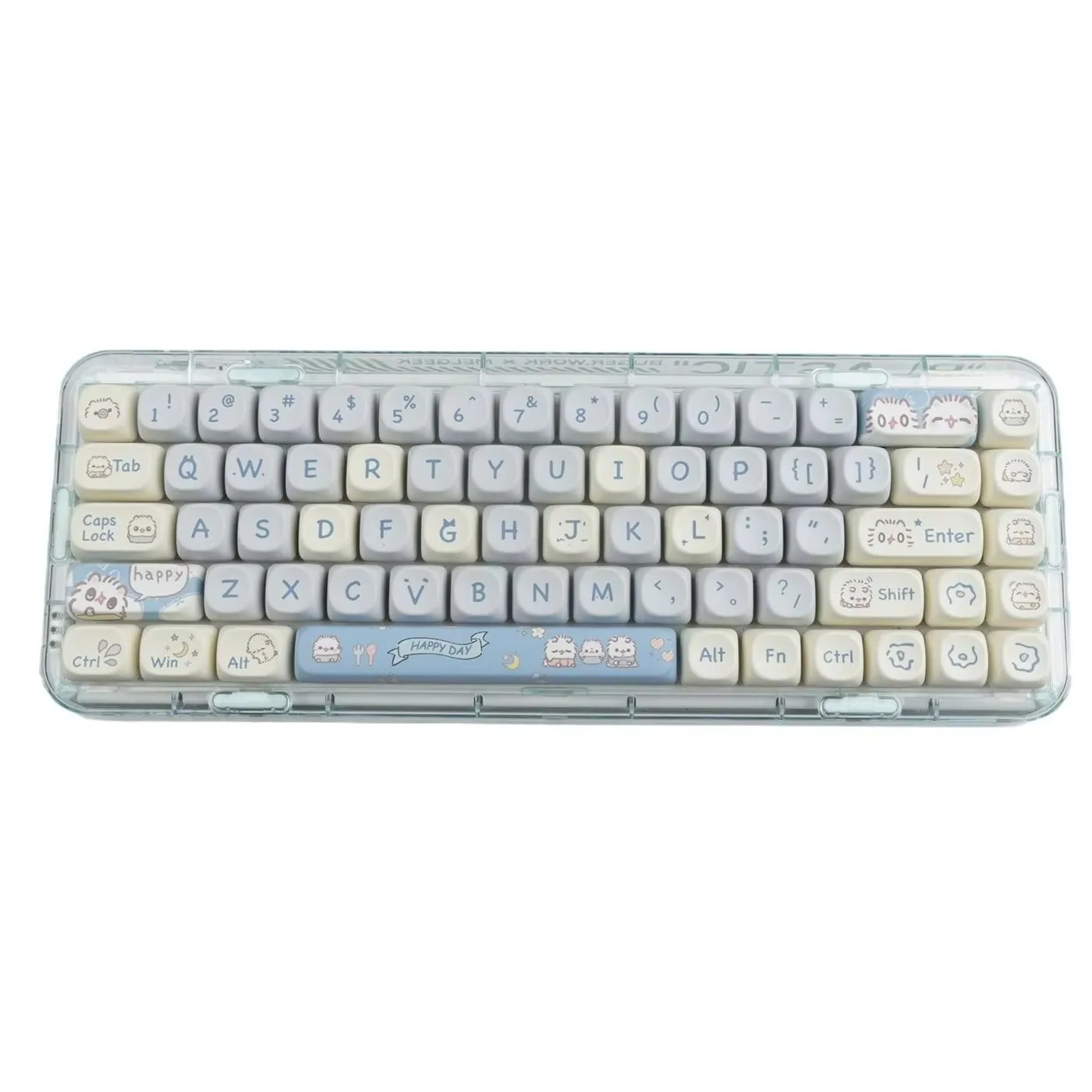 Kitten theme PBT sublimation keycap MOA high matte opaque cross mechanical shaft universal keycap