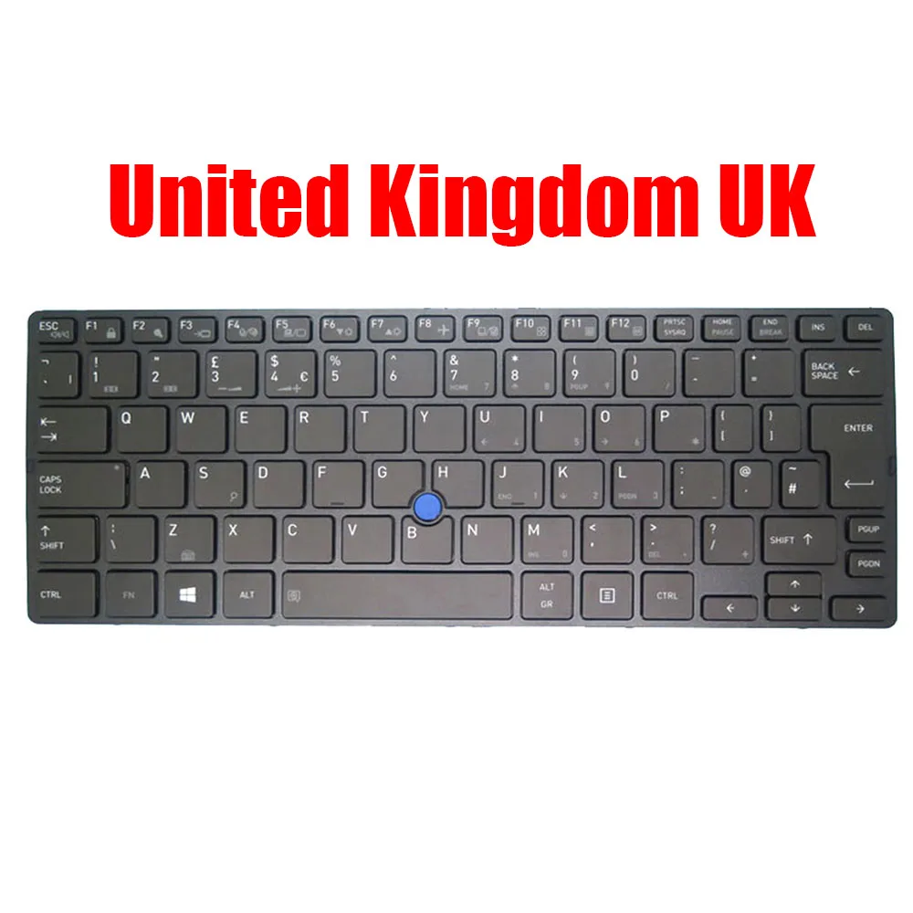UK SP Laptop Keyboard For Dynabook For Tecra X50-F United Kingdom Spanish Black With Backlit&Pointing