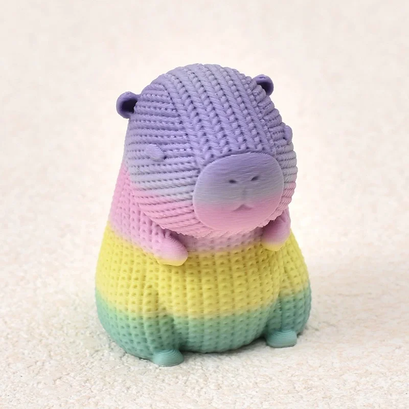 

3D printed animal toys Ornaments Movable Cartoon Creative capybara Plants rockery Fish Tank Landscaping Home offices Decor Gift