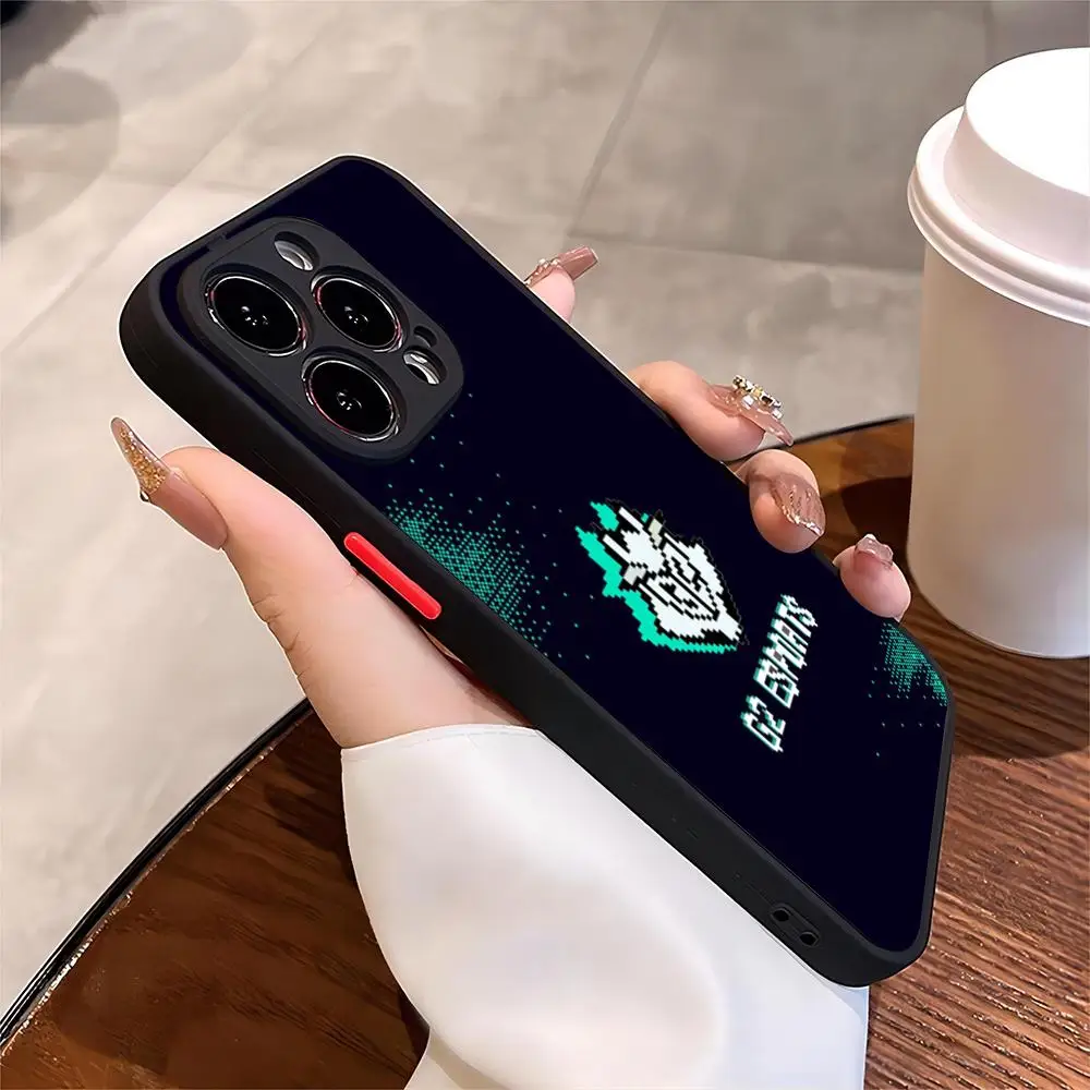 G2 ESports Phone Case Black for iPhone 13ProMax 16 15 12 11 14 Pro Max Mini Plus Max X XR Matte Cover