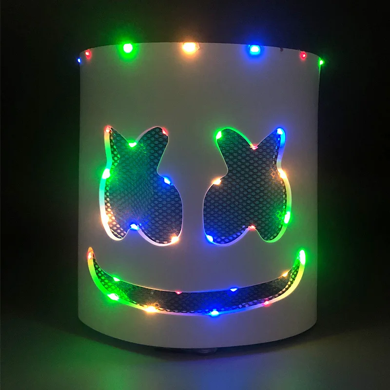 DJ Marshmello Luminous Head Cover, LED Light Up Accessory