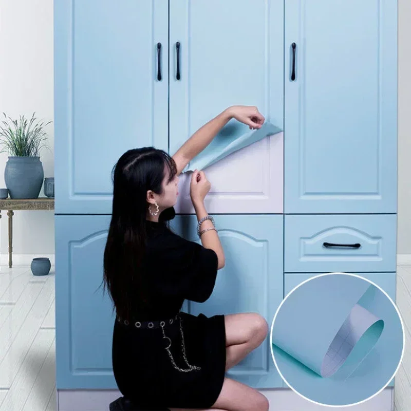 10M Self Adhesive Wardrobe Renovation Stickers Waterproof Mould-Proof Wall Stickers Thickened Peel and Stick Wallpaper Decor