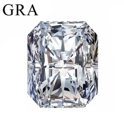 Radiant Cut Moissanite Loose Single Stones 0.2ct to 15ct D Color VVS1 Lab Loose Gems Pass Diamond Tester With GRA Certificate
