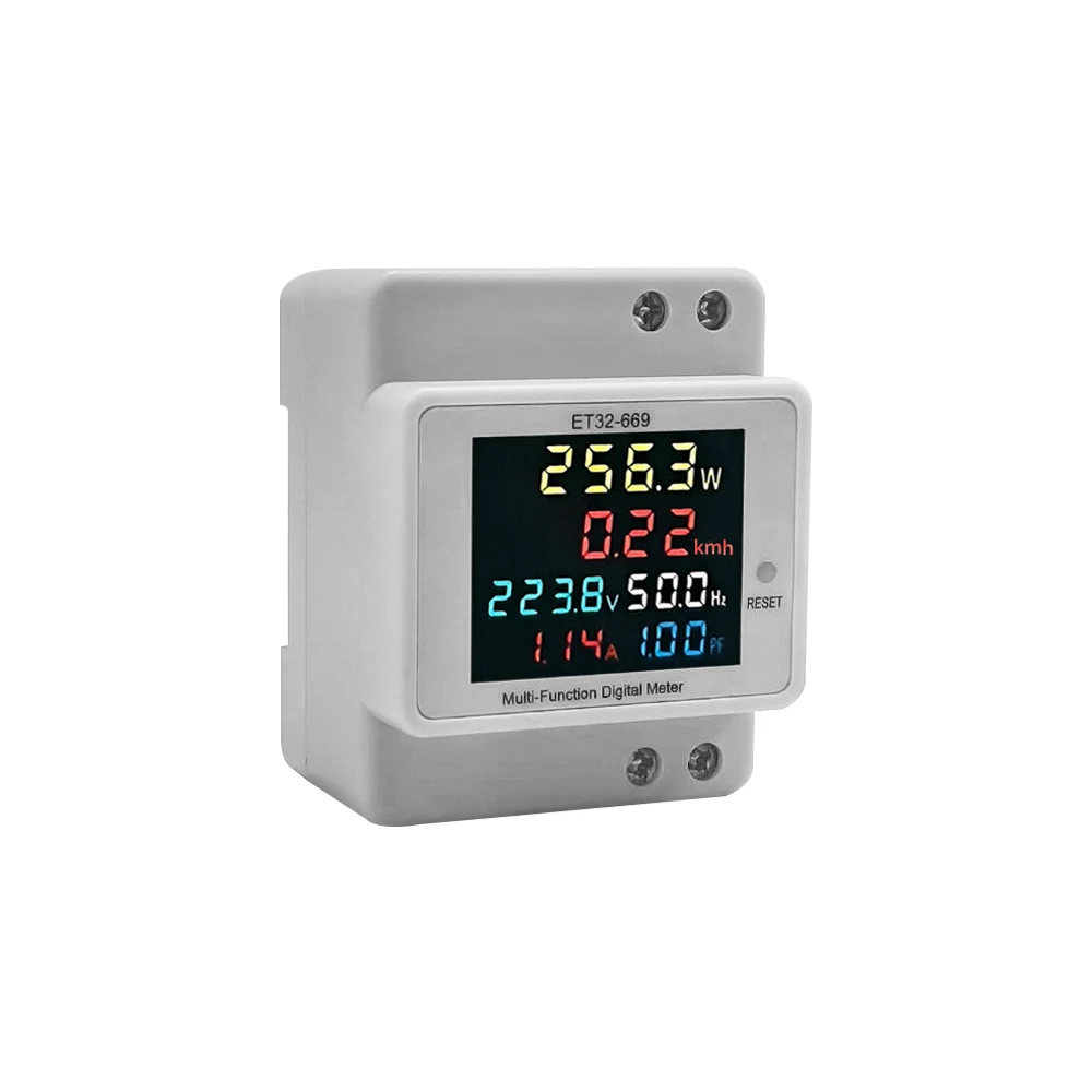 220VAC 45-65Hz Single Phase Energy Counter Meter Electric Voltage Current Power Frequency Meter Din Rail Energy Meter Watt Meter