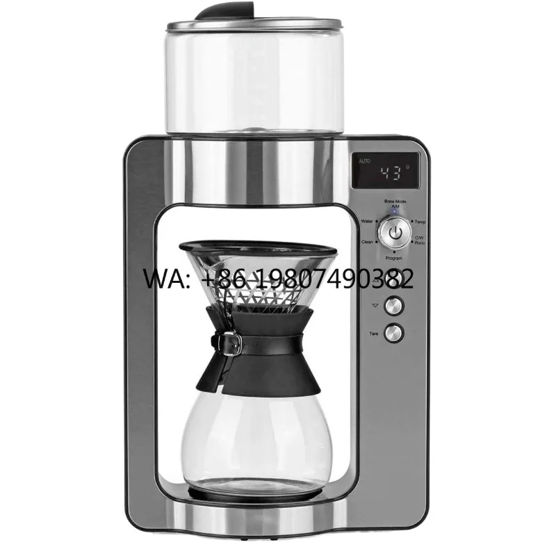 

Современная электрическая кофеварка капельного типа из нержавеющей стали с функцией самоочистки и программированием для дома, отеля и использования на улице