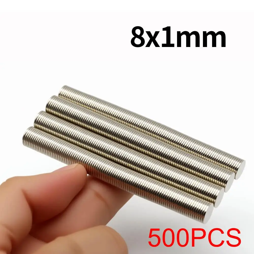 8x1mm supersterke neodymiummagneet N35 NdfeB permanente magnetische imanes ronde krachtige magneten koelkastmagneet