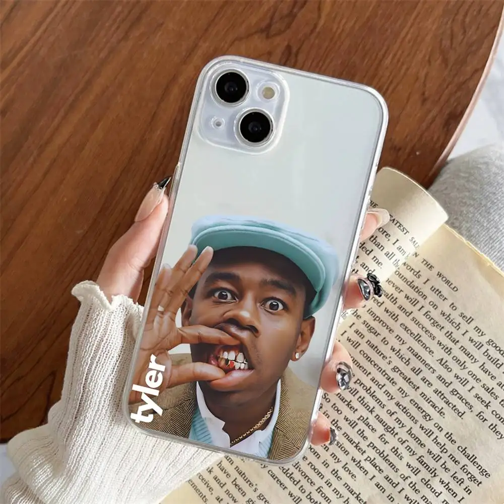 1 قطعة حافظة هاتف Tylers The Creator شفافة لهاتف آيفون 17 16 15 14 13 12 11 PRO MAX PLUS غطاء صغير ناعم صديق للبشرة